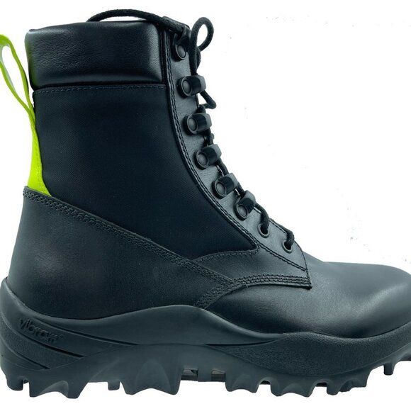 MCM Men\'s Black Leather Reflective Patch Boots w/Yellow Pull MEX 9AMM83 BK sz 41 main image 6